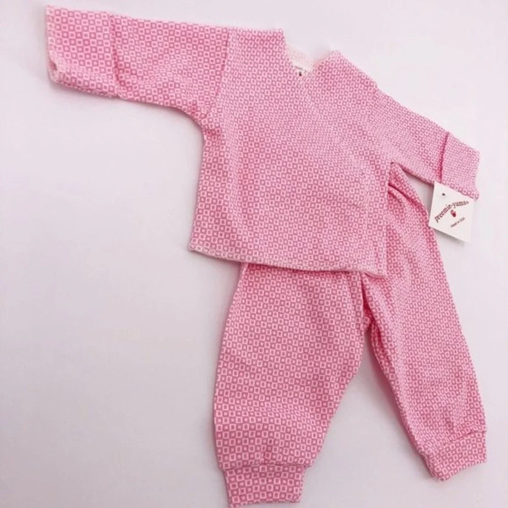 New 6 to 8 Pounds Set Long Sleeve‎ Tee Pant 2 Piece Bundle Newborn Baby Girl